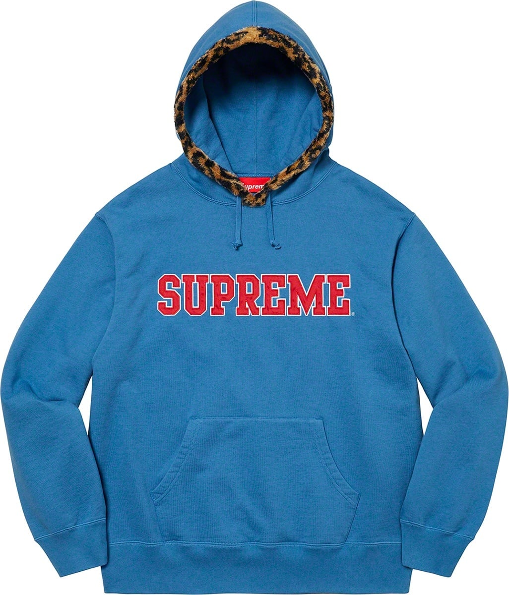 Leopard Trim Hooded Sweatshirt view 3